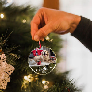 Dog Photo Christmas Ornaments, Dog Lovers Gifts, Dog Mom Gifts, Dog Sympathy Gifts, Pet Lovers Gift For Christmas Tree Decor, Dog Gifts