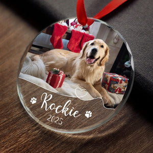 Dog Photo Christmas Ornaments, Dog Lovers Gifts, Dog Mom Gifts, Dog Sympathy Gifts, Pet Lovers Gift For Christmas Tree Decor, Dog Gifts