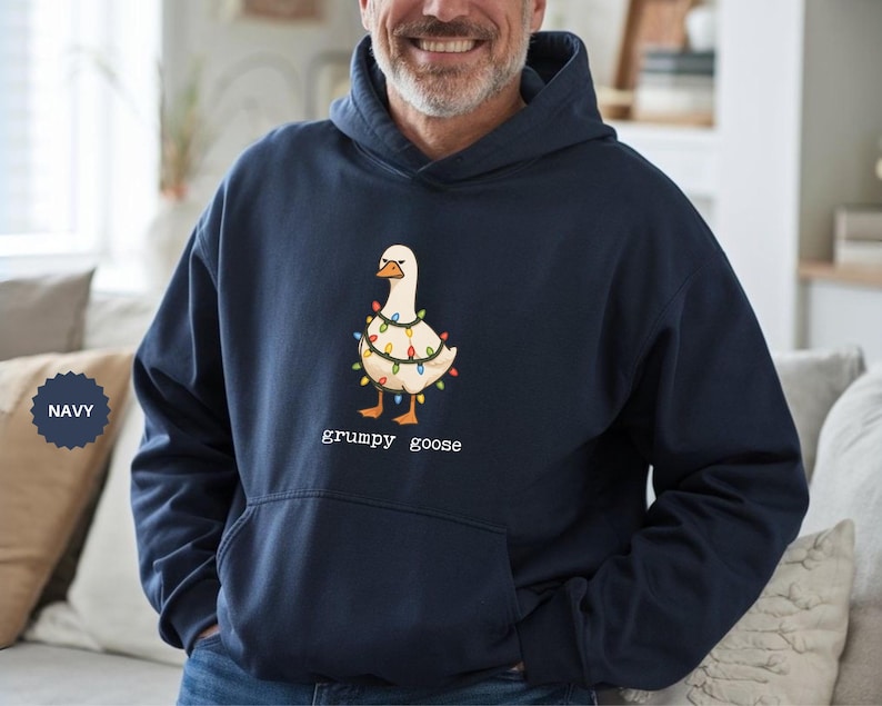 Funny Couple Sweatshirts for Christmas Funny Gift for Husband and Wife Girlfriend Boyfriend Mom Dad Funny Couple Gift, Goose Sweatshirt