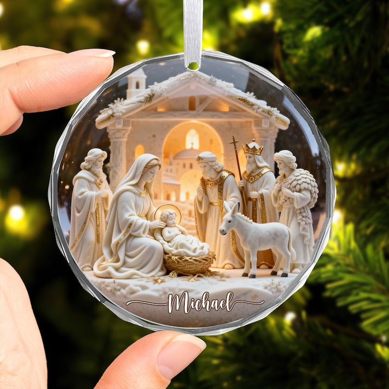Custom Nativity Christmas Ornament 2025,Nativity Scene Ornament,Christian Gift,Regilious Decor Gift,Meaningful Xmas Gift,Jesus Ornament