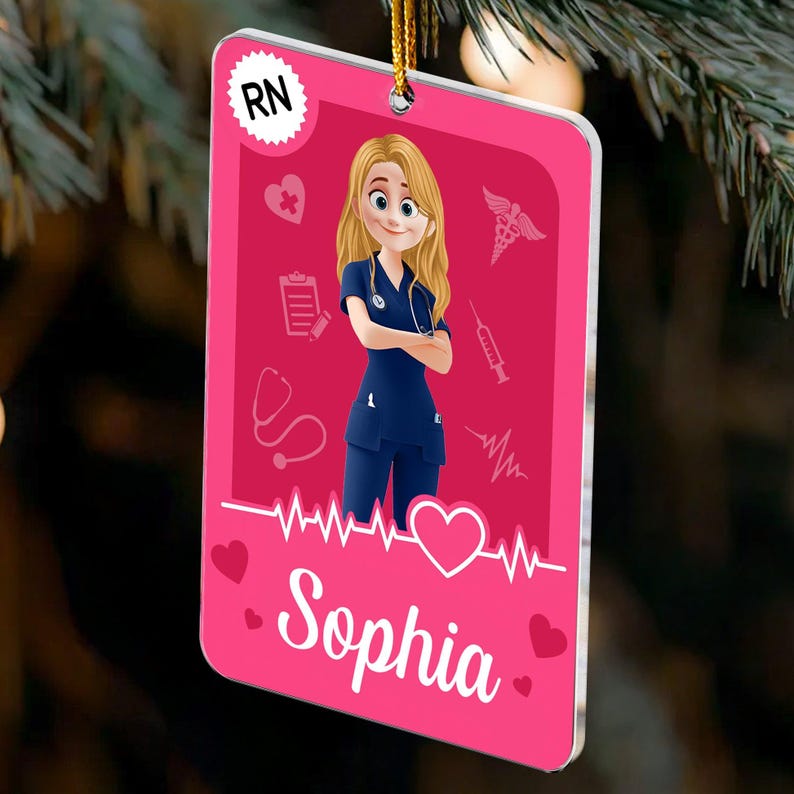 Nurse Toy Box Christmas Ornament, Personalized Acrylic Ornament For Nurses, Custom Medical Keepsake For Nurses, Unique Holiday Gift