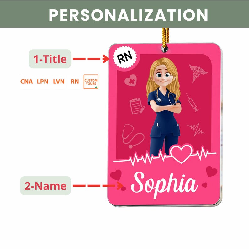 Nurse Toy Box Christmas Ornament, Personalized Acrylic Ornament For Nurses, Custom Medical Keepsake For Nurses, Unique Holiday Gift