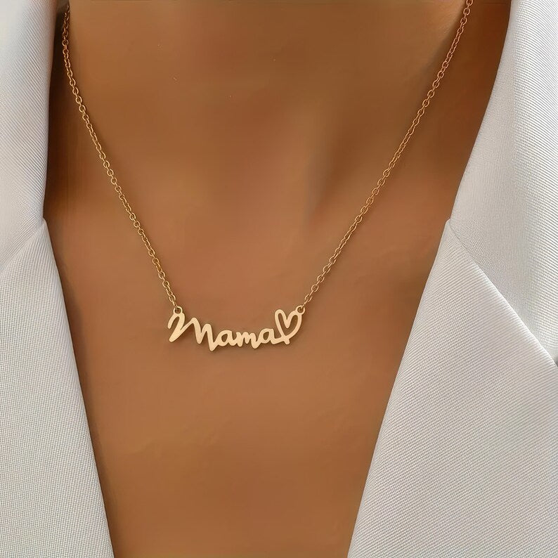 Personalized Name Necklace for Mom, Custom Nameplate Gift for Her,Dainty Gold Jewelry,Mother's Day Wedding Birthday Present,Love Gifts