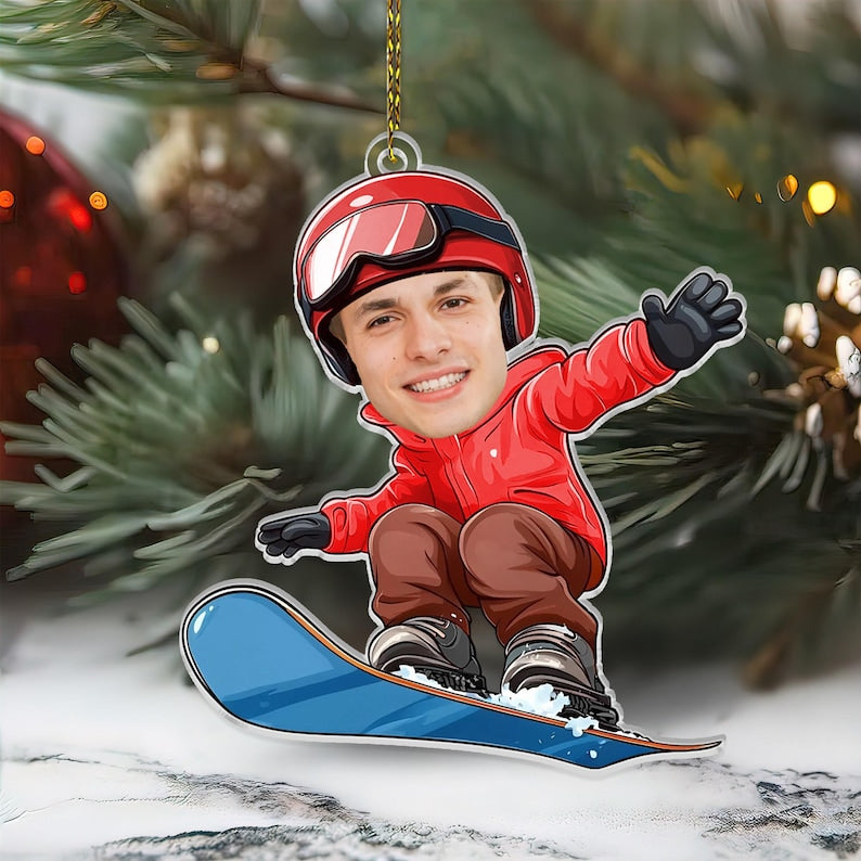 Personalized Snowboard Ornament 2025, Winter Sports Decoration, Christmas Tree Keepsake, Perfect Gift For Snowboard Lovers, Holiday Keepsake
