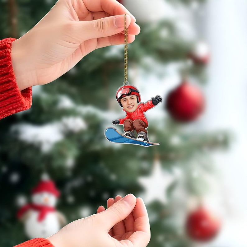 Personalized Snowboard Ornament 2025, Winter Sports Decoration, Christmas Tree Keepsake, Perfect Gift For Snowboard Lovers, Holiday Keepsake