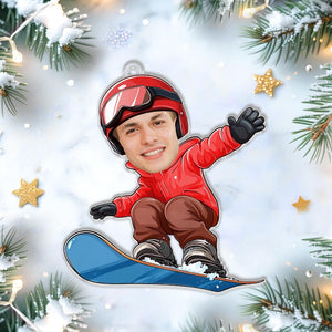 Personalized Snowboard Ornament 2025, Winter Sports Decoration, Christmas Tree Keepsake, Perfect Gift For Snowboard Lovers, Holiday Keepsake