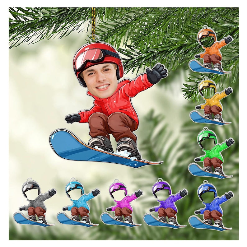 Personalized Snowboard Ornament 2025, Winter Sports Decoration, Christmas Tree Keepsake, Perfect Gift For Snowboard Lovers, Holiday Keepsake