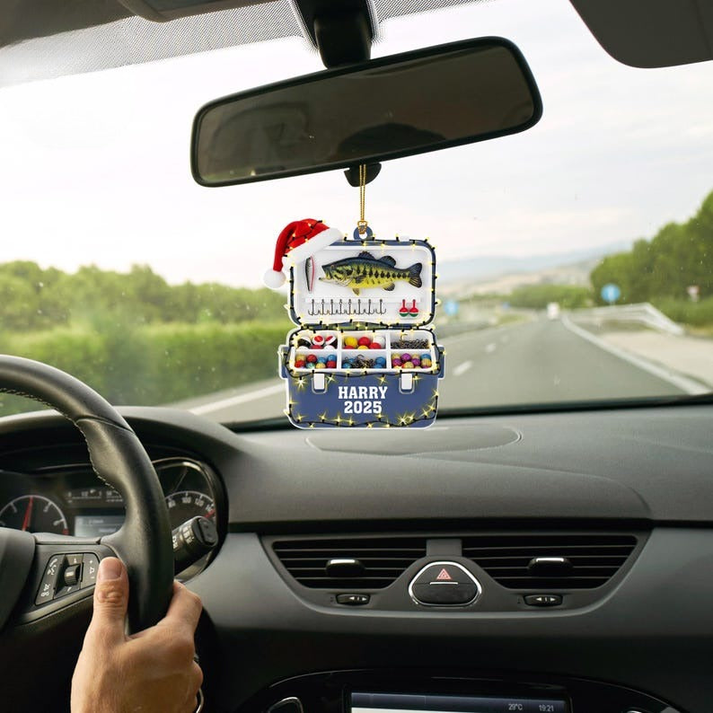 Personalized Fishing Tackle Box 2D Ornament, Fisherman Ornament, Dad Fishing Ornament, Fishing Man Gifts, Fishmas Christmas, Fishing Lovers