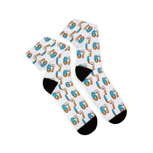67 Socks Funny 67 Ice Cream Drip Socks Gift Six Seven Meme Funny Mason 67 Baseball Player Gift Birthday 67 Christmas Gift Gen Alpha Socks