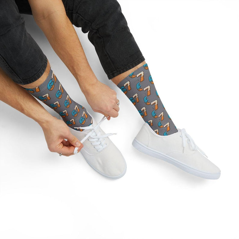 67 Socks Funny 67 Ice Cream Drip Socks Gift Six Seven Meme Funny Mason 67 Baseball Player Gift Birthday 67 Christmas Gift Gen Alpha Socks
