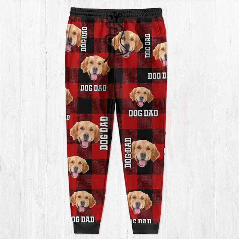 Personalized Dog Cat Sweatpants, Custom Pet Photo Joggers with Name, Funny Custom Pet Pants for Men & Women, Pet Lover Gift