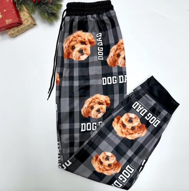 Personalized Dog Cat Sweatpants, Custom Pet Photo Joggers with Name, Funny Custom Pet Pants for Men & Women, Pet Lover Gift
