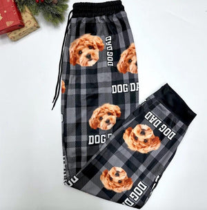 Personalized Dog Cat Sweatpants, Custom Pet Photo Joggers with Name, Funny Custom Pet Pants for Men & Women, Pet Lover Gift