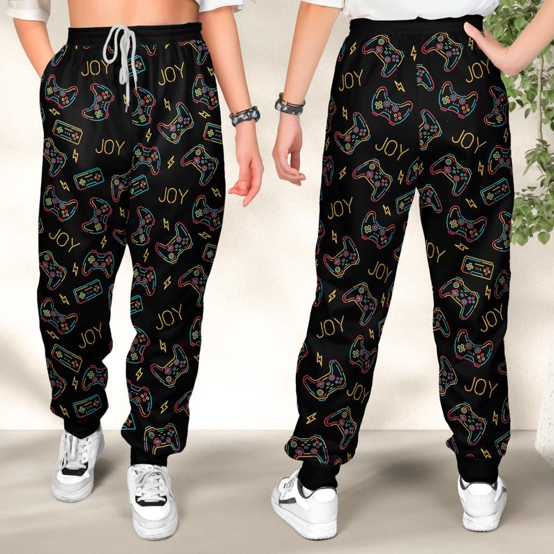 Video Game Custom Name - Personalized Sweatpants, Gamer Gift, Gaming Gift, Streamer Gift, Game Controller, Gift for Men, Gaming Sweatpants