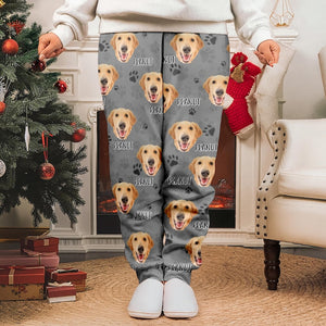 Custom Pet Face Sweatpants: Personalized Dog Pajama Joggers