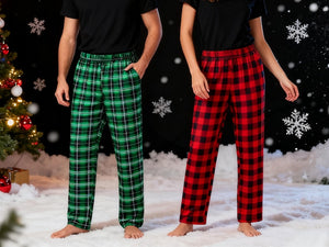 Family Christmas Pants,Xmas Pajama Pants,Matching Christmas Pj Pants,Multi Color Plaid Pants,Holiday Pants for Kids Adult,Christmas Gift