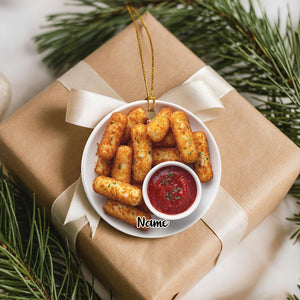 Mozzarella Sticks Ornament, Funny Foodie Gift, Italian Brainrot Kitchen Decor, White Elephant, Secret Santa Gag Gift for Teen or Best Friend