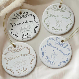 Personalized Pet Memorial Ornament, Rainbow Bridge Custom Pet Ornament, Dog Lover Gift, Cat Lover Gift, Custom Dog Ornament