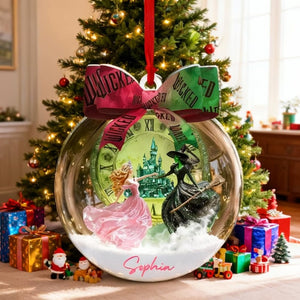 Wicked Inspired 2D FLAT Ornament, Glinda and Elphaba Ornament, Broadway Movie Gift
