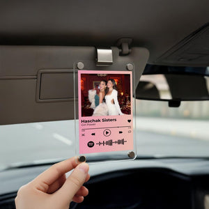 Best Friend Gift Photo Car Visor Clip Personalized Friendship Keepsake, Custom Birthday Gift for Her