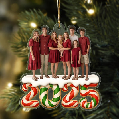 Custom Photo Acrylic Ornament, Family Pet Photo Ornament, Clear Acrylic Decor, Personalized Picture Gift, Christmas Birthday Keepsake