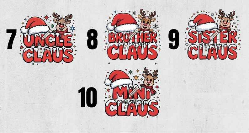 Family Christmas Matching Shirts Mama, Daddy, Baby, Mini Claus Tees & Sweatshirts