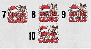 Family Christmas Matching Shirts Mama, Daddy, Baby, Mini Claus Tees & Sweatshirts