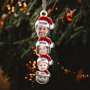 Personalized Photo Funny Face Family Ornament, Acrylic Christmas Ornament, Family Keepsake Ornament, Christmas Tree Decor, Family Gifts