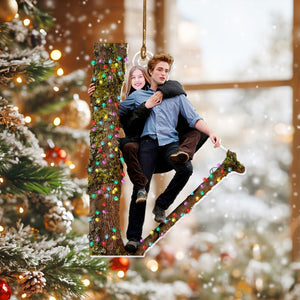 Custom Twilight Couple Photo Ornament | Personalized Acrylic Ornament | Funny Romantic Christmas Gift | Custom Face Ornament Decoration