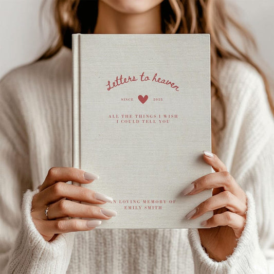Personalized Grief Journal, Sympathy Gift For Loss Of Mother Father, Letters To Heaven In Loving Memory Gift, Memorial Gift, Condolence Gift