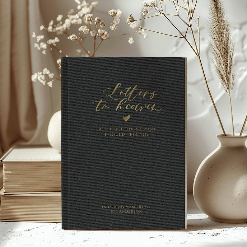 Letters To Heaven Journal Personalized Grief Journal Sympathy Gift For Loss Of Mother Grief Notebook In Loving Memory Memorial Gift Father