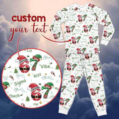 Personalized Six Seven Bruh Christmas Pajamas, Custom Name Bruh 67 Meme PJs, Viral Pajamas Set, Christmas Gift Pajamas for Kids & Adults il_794xN.7382974214_5hwa.jpg