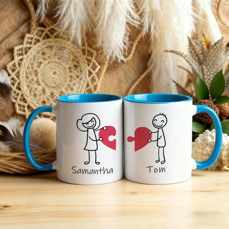 Couple Coffee Mugs, Couple Gift, Girlfriend Gifts, Romantic Gifts for Boyfriend, Custom Couple Gift,Funny Gift for Him, Valentine Couple Mug