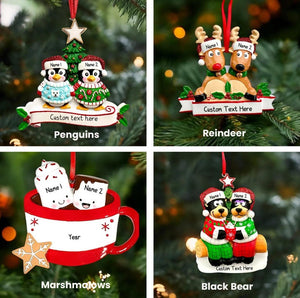 Personalised Couples Christmas Ornament - Bauble - Engaged - Married - First Christmas Together Gift - boyfriend girlfriend partner