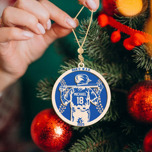 Personalize Baseball Ornament, Custom Christmas Baseball Ornament, Custom Sport Team Ornament, Custom Name Ornament