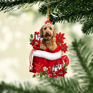 Goldendoodle Christmas Ornament, Goldendoodle Dog Christmas Tree Ornament, Goldendoodle Christmas Home Decor, Dog Lover Xmas Gift