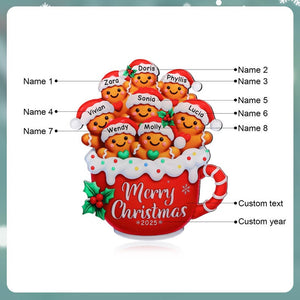 Personalized Christmas Refrigerator Magnets, 2025 Personalized 2-8 Names Family Magnet, Christmas Gift for Mom, Custom Fridge Magnets