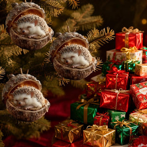 Forests Animal Acorn Ornaments, Forests Christmas Ornaments, 2D Acrylic Animal Christmas Tree Pendant for Bag Backpack Keychain