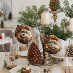 Forests Animal Acorn Ornaments, Forests Christmas Ornaments, 2D Acrylic Animal Christmas Tree Pendant for Bag Backpack Keychain