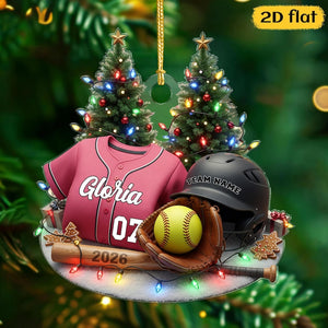 Personalized Softball Ornament 2025 Custom Jersey, Team Keepsake