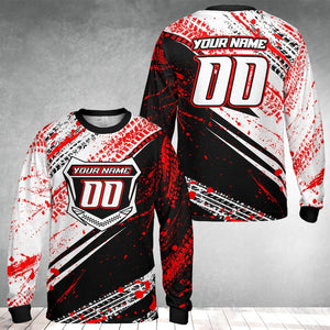 Personalized Name Number Motocross Jersey for Adult Youth, Dirt Bike Long Sleeve Shirt, Custom MX Racing Shirt, Motocross Rider Gift