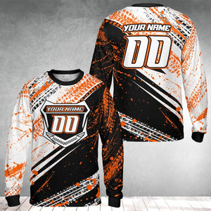 Personalized Name Number Motocross Jersey for Adult Youth, Dirt Bike Long Sleeve Shirt, Custom MX Racing Shirt, Motocross Rider Gift