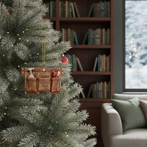 Personalized Tool Belt Ornament, Custom Name Carpenter Ornament 2025, Handyman Christmas Gift, Construction Worker Holiday Decoration