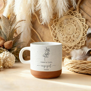 Personalised Engagement Gift, Pottery Printed Mugs, New Engaged Couple Gift, Engagement Gifts, Engagement Gift For Couple, Wedding Gift