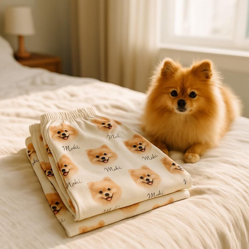 Personalized Pet Photo Pajamas, Custom Photo Gift for Pet Lovers,Custom Dog Face Pyjamas,Custom Pajama Pants,Custom Pet Portrait Pajama