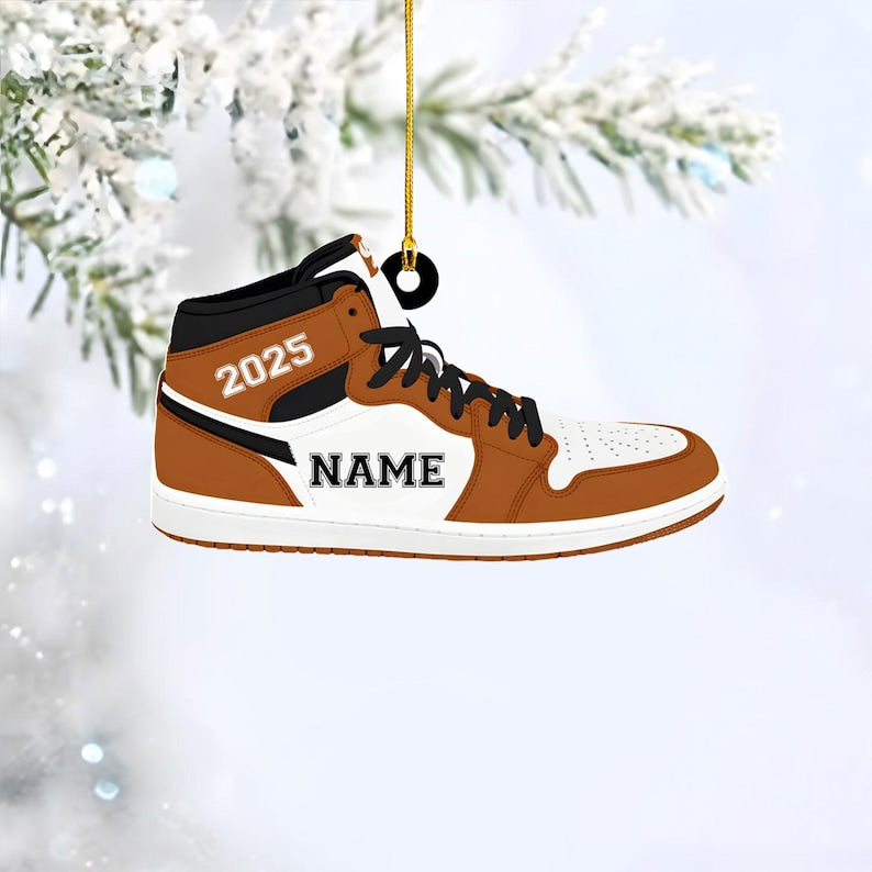 Custom Sneaker Ornament, Personalized Shoe Gift