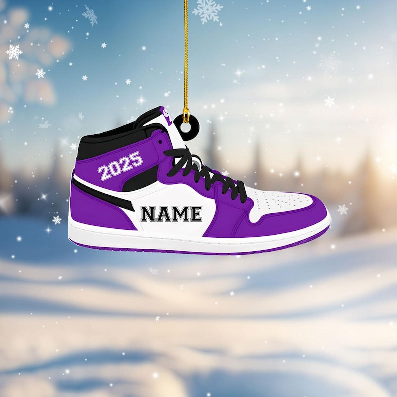 Custom Sneaker Ornament, Personalized Shoe Gift