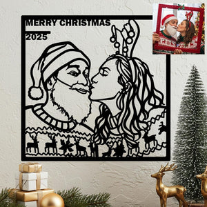 Custom Metal Portrait, Family Portrait Drawn Laser Cutting from Iron, Wall Decor, Personalized Portrait from Photo, Anniversary Gifts