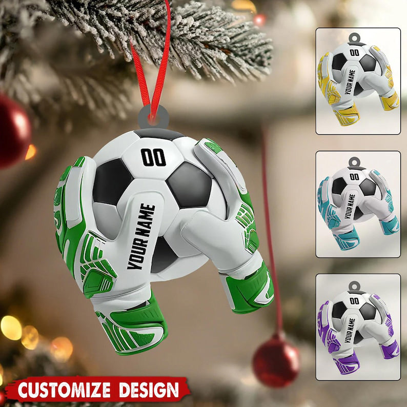Soccer Goalkeeper Ornament, Personalized Soccer Goalkeeper Christmas Ornament, Soccer Lover Gift, Soccer Player Hanging Ornament, Xmas Gift