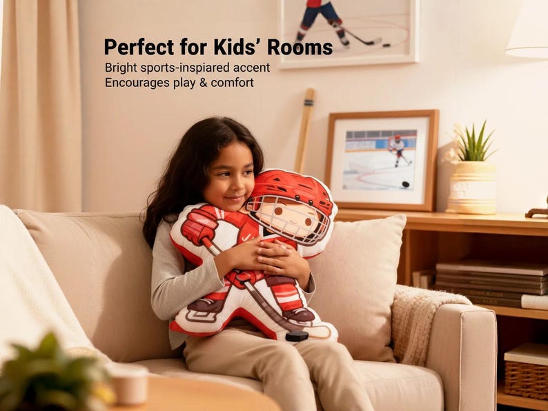 Hockey Player Plush Gift,Custom Hockey Fan Gift,Hockey Doll,Hockey with Name,Personalized Sports Pillow,Hockey Lover Player Fans Gifts